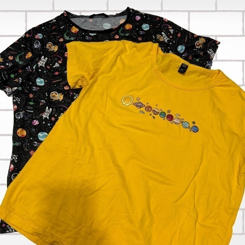 0x Space Shirts Dogs in Space and Solar System Bundle